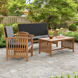 Kyushu Black/Natural 3 Piece Patio Set - Ornate Home