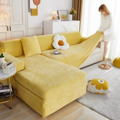 L Shape Couch Cover Stretch Soft Sectional Sofa Cover Furniture Protector Slipcover for Couch with 1pcs Free Pillowcases - Ornate Home