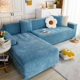 L Shape Couch Cover Stretch Soft Sectional Sofa Cover Furniture Protector Slipcover for Couch with 1pcs Free Pillowcases - Ornate Home