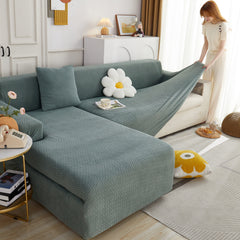 L Shape Couch Covers Stretch Slipcovers Furniture Protector with 1pcs Free Pillowcases - Ornate Home