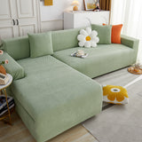 L Shape Couch Covers Stretch Slipcovers Furniture Protector with 1pcs Free Pillowcases - Ornate Home