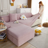 L Shape Couch Covers Stretch Slipcovers Furniture Protector with 1pcs Free Pillowcases - Ornate Home