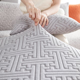 L Shape Sectional Sofa Cover Soft Stretch Furniture Protector Couch Slipcover with 1pcs Free Pillowcases - Ornate Home