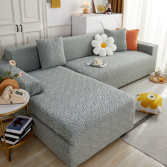 L Shape Sectional Sofa Cover Soft Stretch Furniture Protector Couch Slipcover with 1pcs Free Pillowcases - Ornate Home