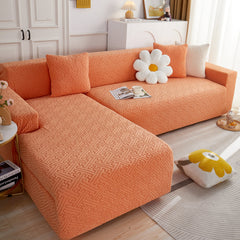 L Shape Sectional Sofa Cover Soft Stretch Furniture Protector Couch Slipcover with 1pcs Free Pillowcases - Ornate Home