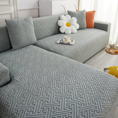L Shape Sectional Sofa Cover Soft Stretch Furniture Protector Couch Slipcover with 1pcs Free Pillowcases - Ornate Home