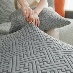 L Shape Sectional Sofa Cover Soft Stretch Furniture Protector Couch Slipcover with 1pcs Free Pillowcases - Ornate Home