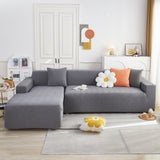 L Shape Sectional Sofa Cover Soft Stretch Furniture Protector Couch Slipcover with 1pcs Free Pillowcases - Ornate Home