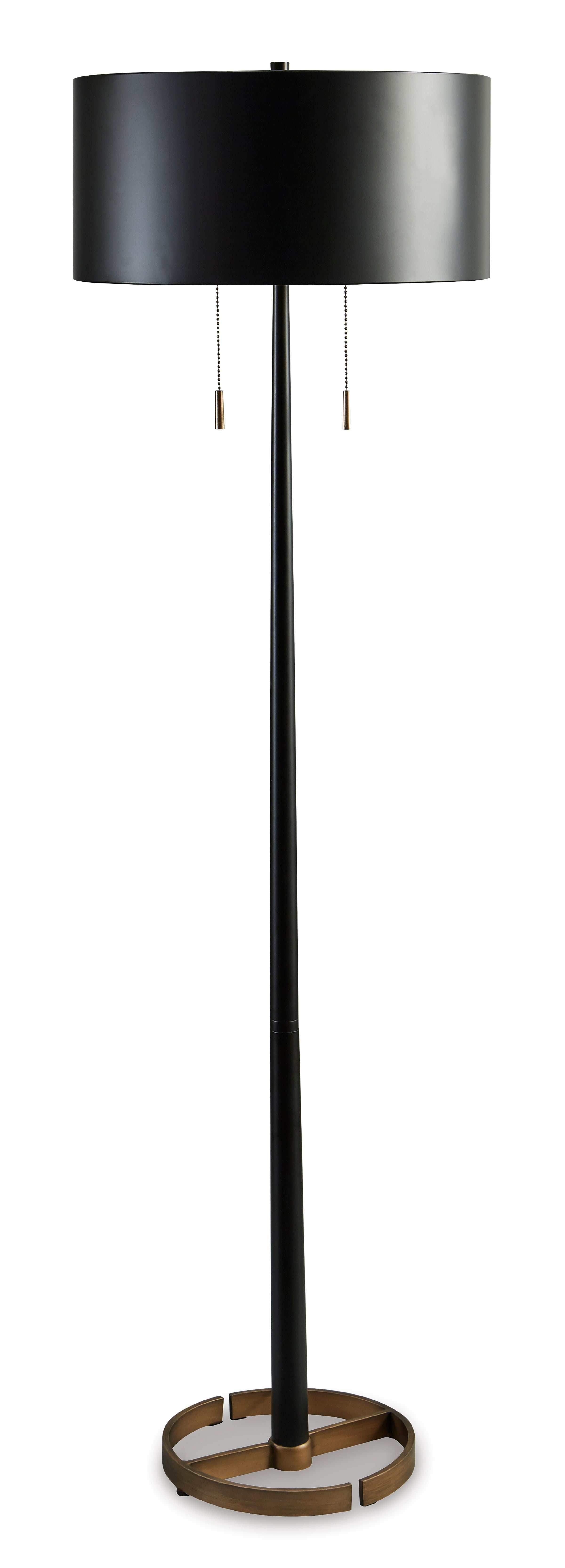 Amadell Black & Gold Finish Floor Lamp - Ornate Home