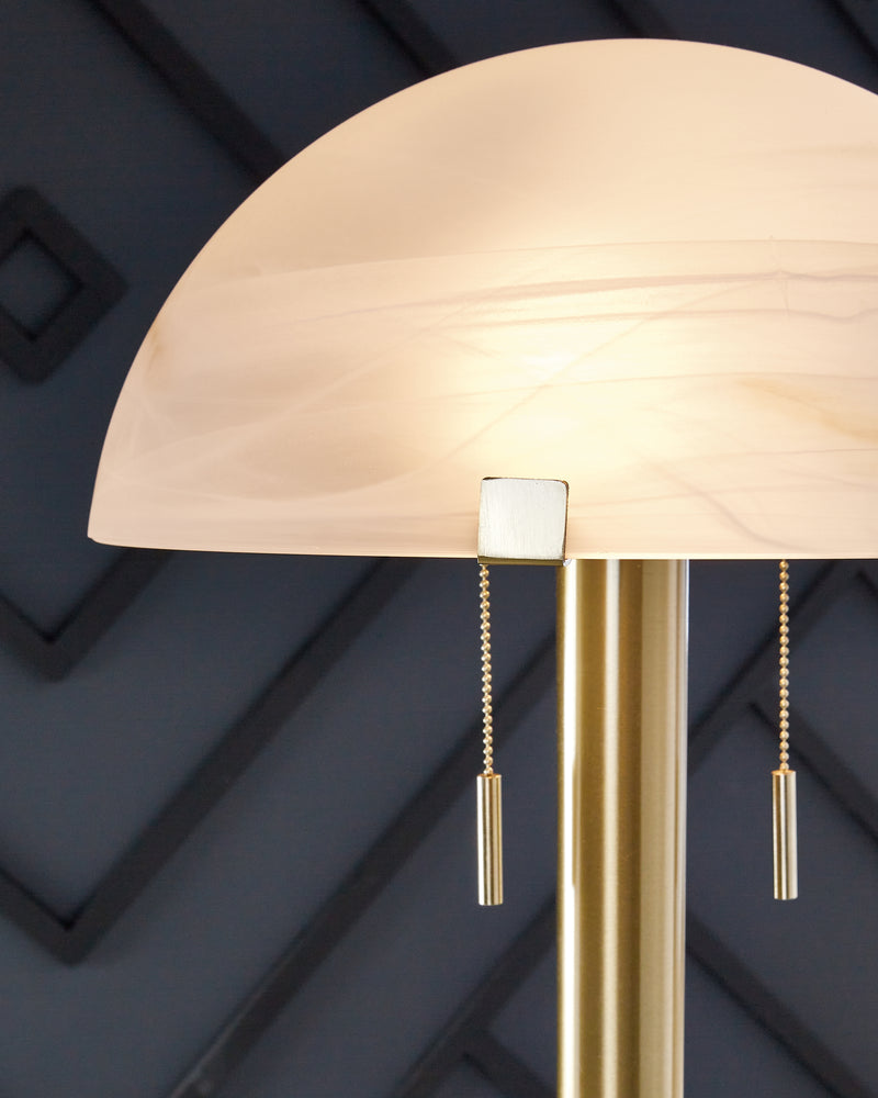 Tobbinsen Brass Finish Floor Lamp - Ornate Home