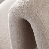 Lana Camel Looped Shearling Dining Chair - Ornate Home