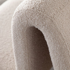 Lana Camel Looped Shearling Dining Chair - Ornate Home