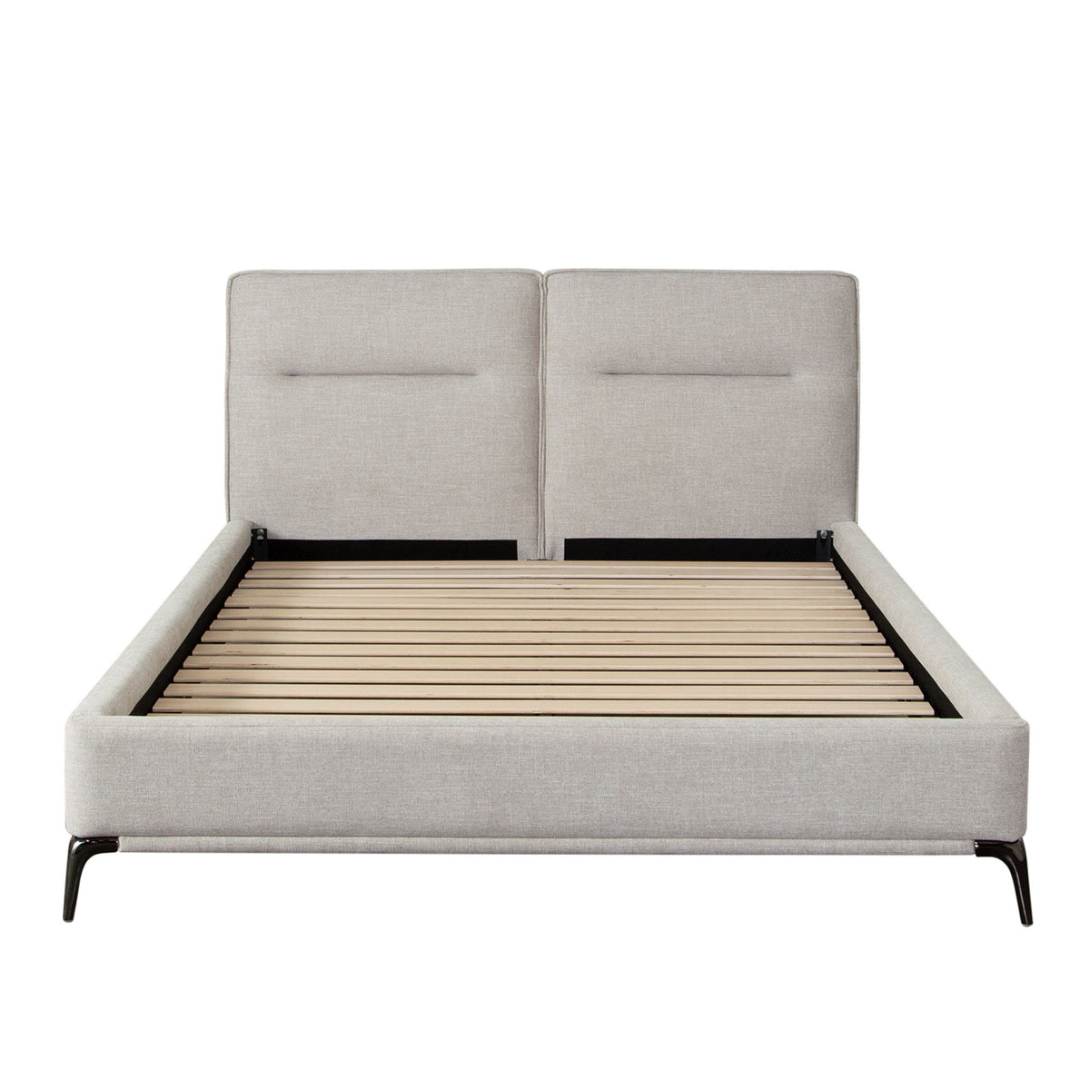 Leandro Mist Sand Fabric Bed - Ornate Home