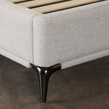Leandro Mist Sand Fabric Bed - Ornate Home