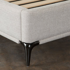 Leandro Mist Sand Fabric Bed - Ornate Home