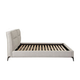 Leandro Mist Sand Fabric Bed - Ornate Home