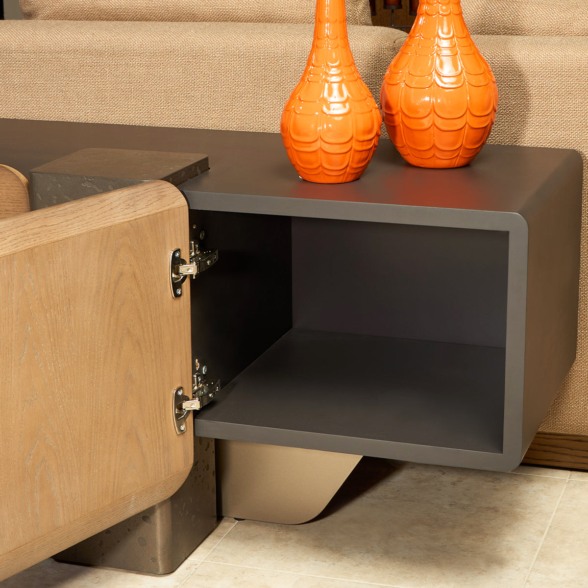 Bristol Point Saddle Brown Media Cabinet