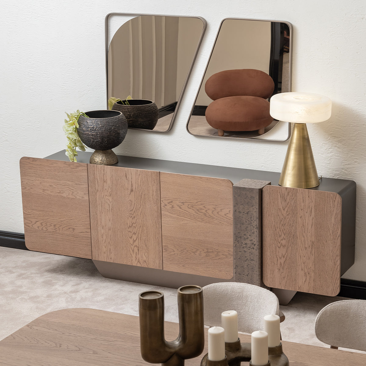Bristol Point Saddle Brown Console Table