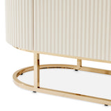Lisbon Silken Matte Cream Console Table