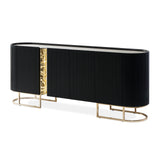 Lisbon Silken Matte Black Console Table