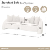 Mod Dream Rich Champagne/Dove Standard Sofa