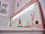 Linda Pink/White Study Desk With Top Module
