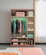 Linda Pink/White 3 Door Wardrobe