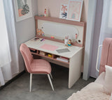 Linda Pink/White Study Desk With Top Module