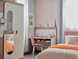 Linda Pink/White Study Desk With Top Module