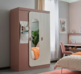 Linda Pink/White 3 Door Wardrobe