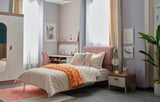 Linda Pink/White Twin Bed With Headboard