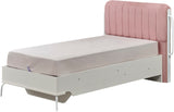 Linda Pink/White Twin Bed With Headboard