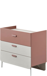 Linda Pink/White Chiffonier With Mirror