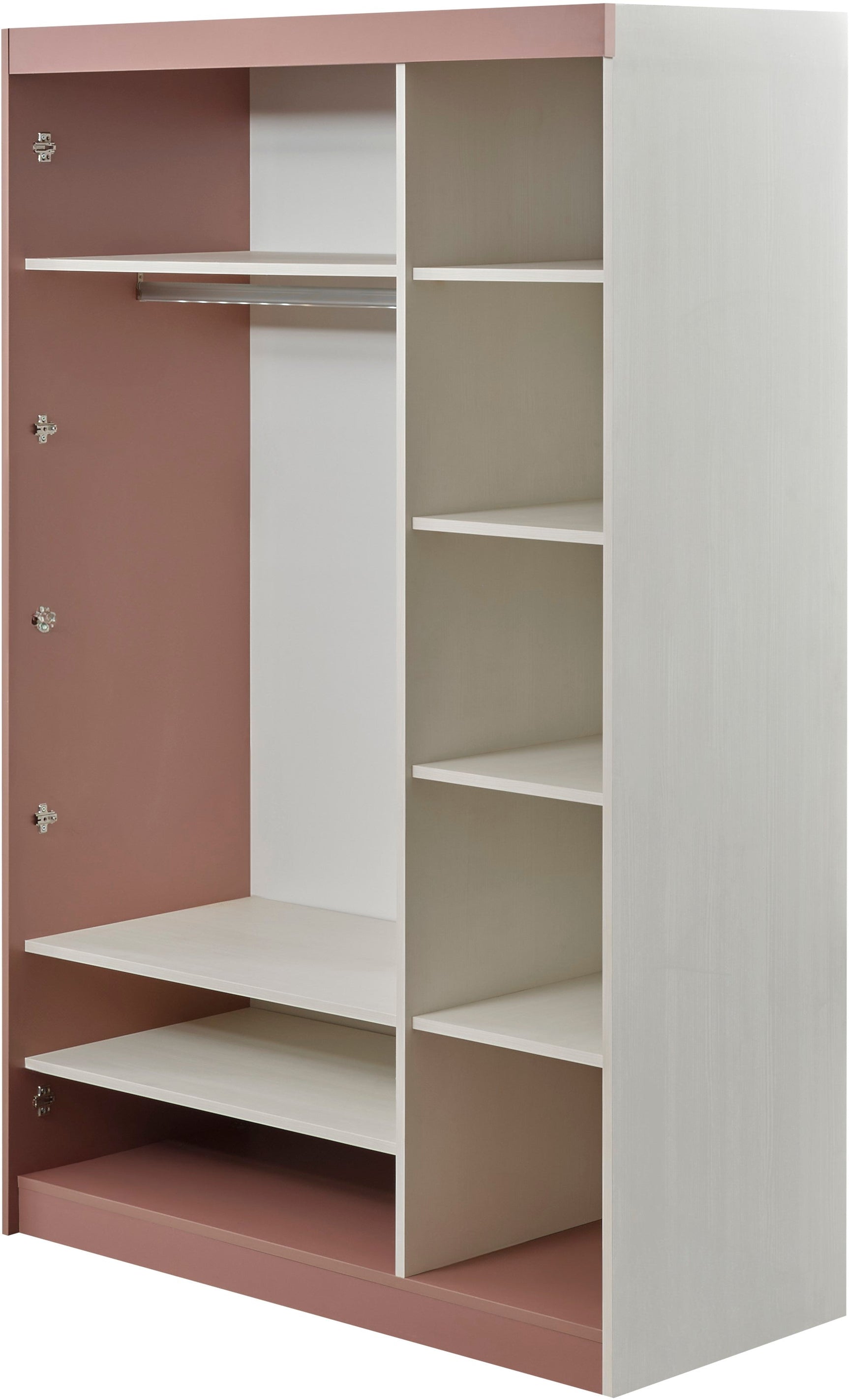 Linda Pink/White 3 Door Wardrobe