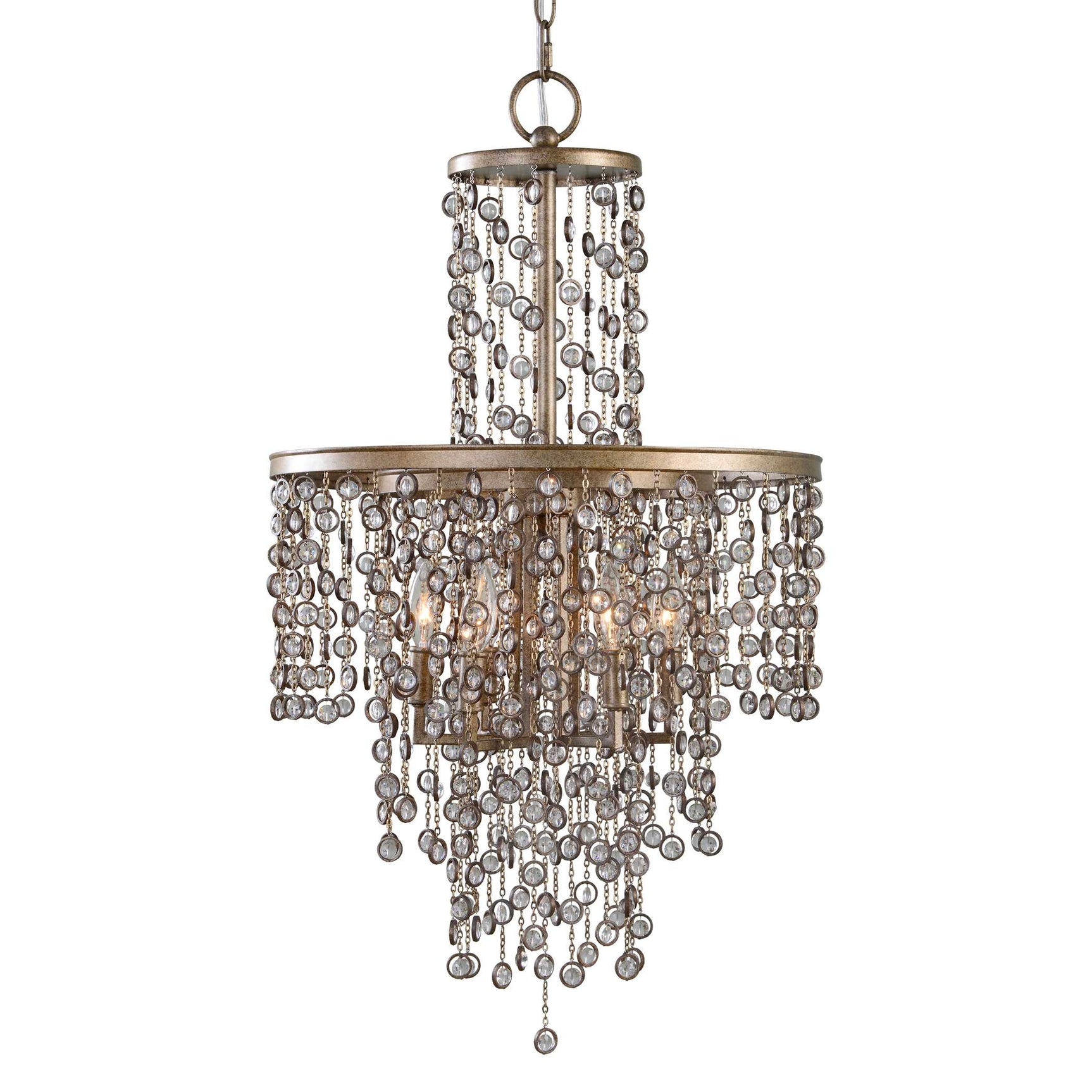 Valka Bronze 6 Light Crystal Chandelier