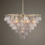 Goccia Silver 8 Light Tear Drop Glass Pendant