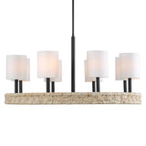 Faiyam Bronze/White 8 Light Rattan Chandelier