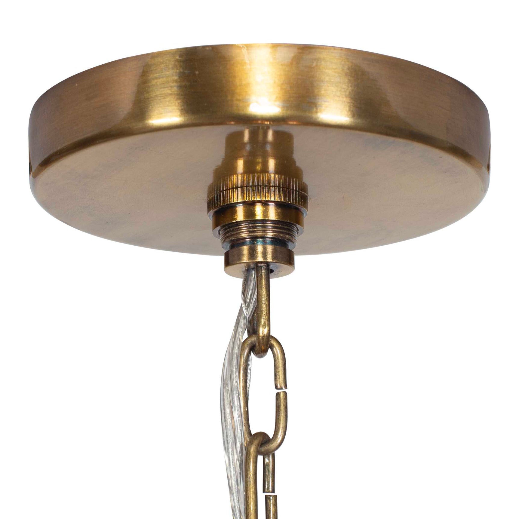 Water Hyacinth Brass 4 Light Woven Pendant