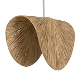 Bend Brass 1 Light Raffia Pendant
