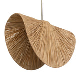 Bend Brass 1 Light Raffia Pendant