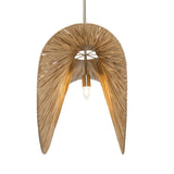 Bend Brass 1 Light Raffia Pendant