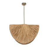 Bend Brass 1 Light Raffia Pendant