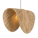 Bend Brass 1 Light Raffia Pendant