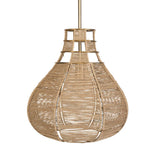 Hestia Brass 1 Light Natural Rope Pendant