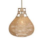 Hestia Brass 1 Light Natural Rope Pendant