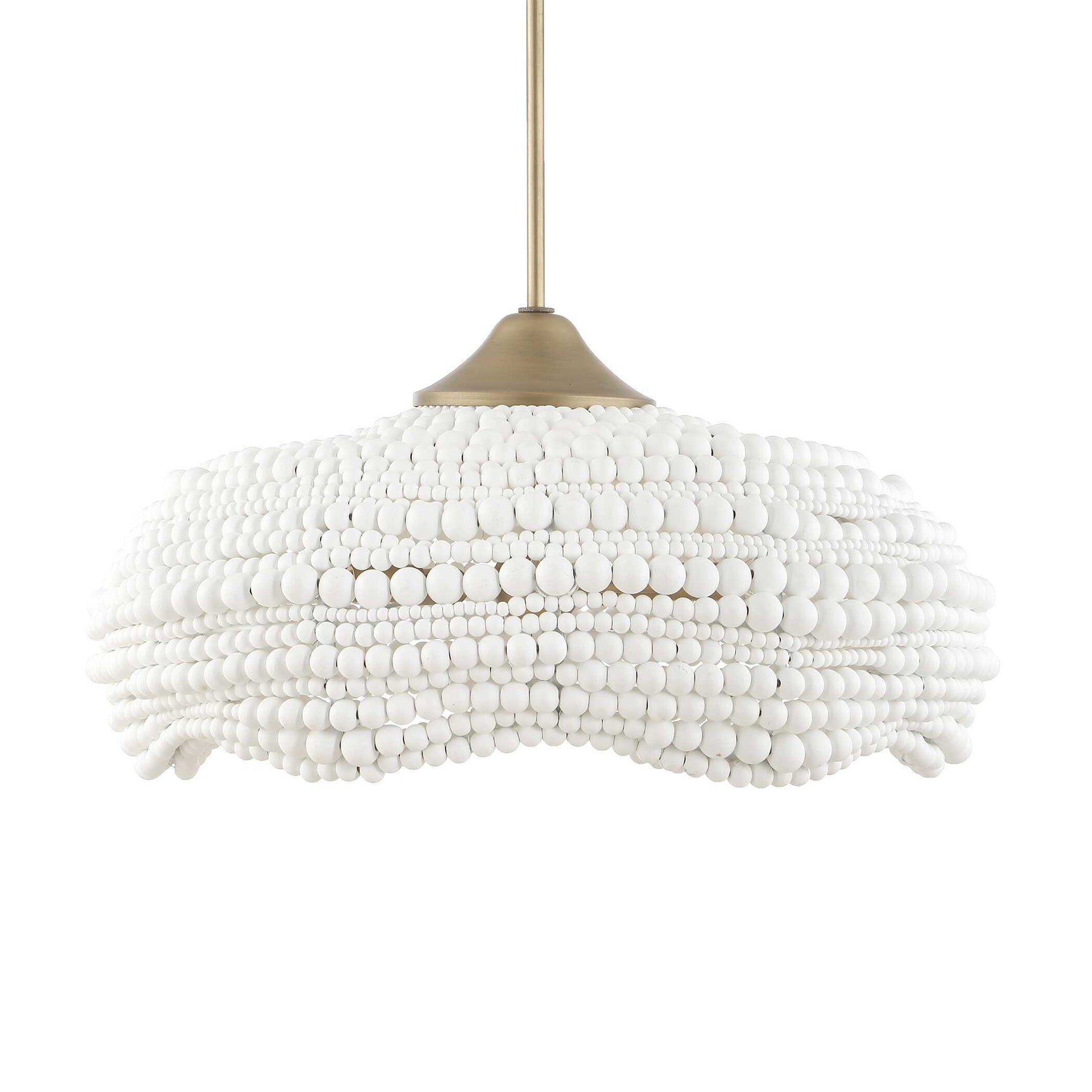 Biddeford White 5 Light Beaded Pendant