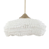 Biddeford White 5 Light Beaded Pendant