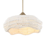 Biddeford White 5 Light Beaded Pendant