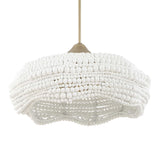 Biddeford White 5 Light Beaded Pendant