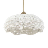 Biddeford White 5 Light Beaded Pendant